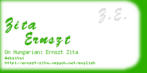 zita ernszt business card